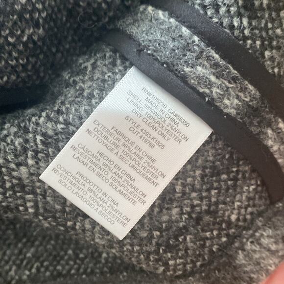 Joie Etesse Wool Felted Moto Jacket Coatigan Gray Plaid Asymetrical Small - Picture 8 of 8